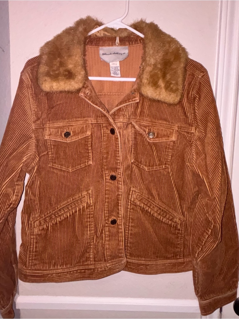 Telluride Clothing Co. Corduroy like Trucker Jacket - Rust Brown